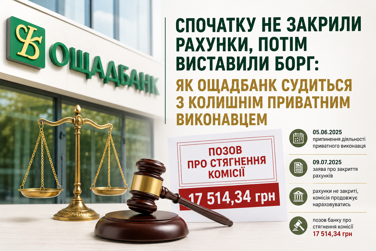 Колишній приватний виконавець проти Ощадбанку
