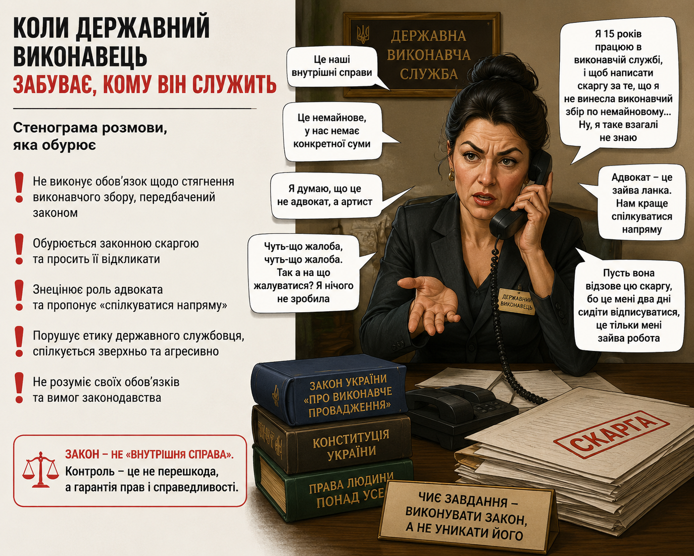 «Адвокат — зайва ланка»: відверта розмова державного виконавця з моїм клієнтом